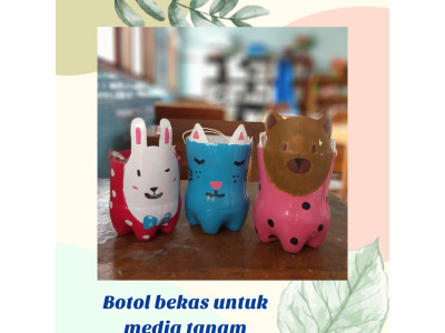 botol bekas untuk media tanam